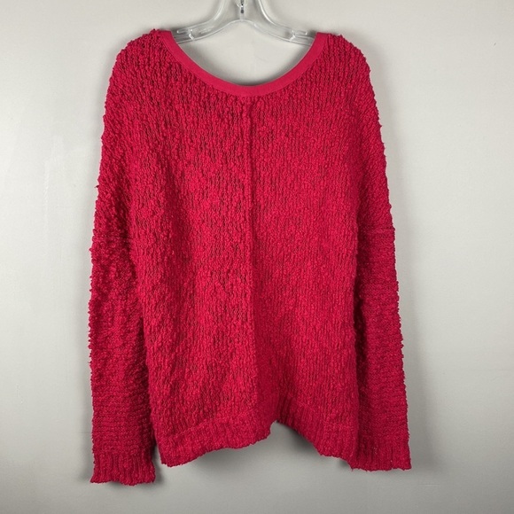 Free People Womens Songbird V-Neck Sweater Size Medium Raglan Sleeve Oversized - Picture 3 of 11